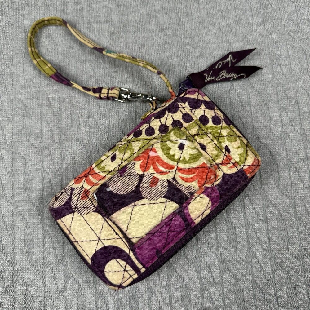 Vera Bradley Quilted Boho Wristlet Wallet Clutch Purse RETIRED Plum Crazy Purple